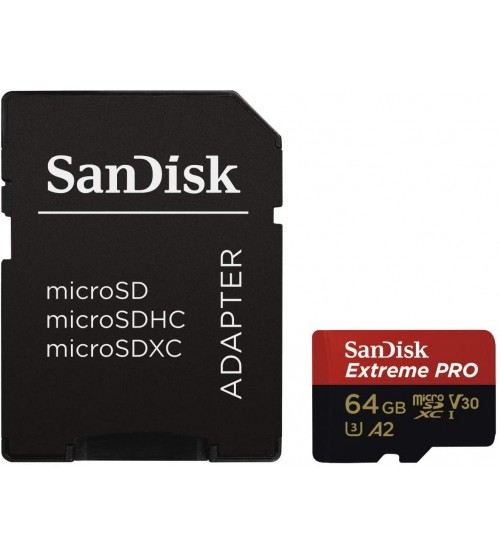 SDSQXCY-064G - SanDisk 64GB Extreme Pro microSD UHS-I 170MB/s